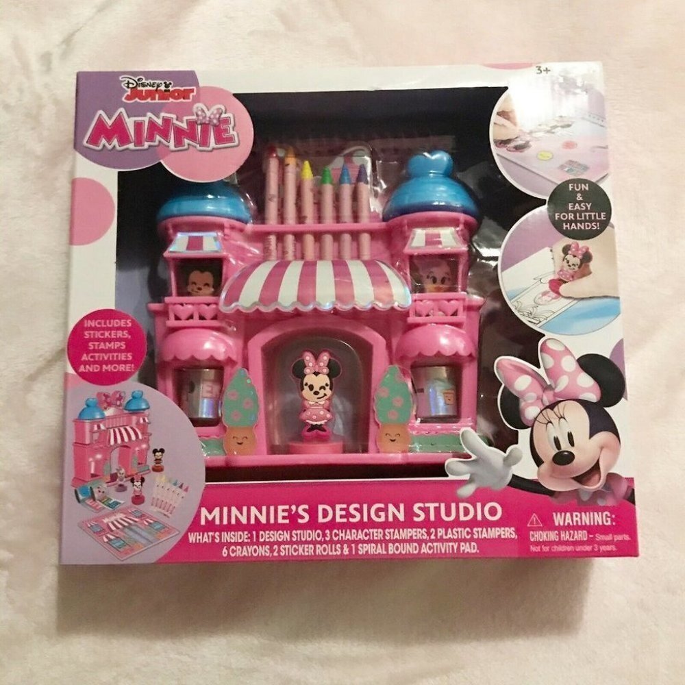DISNEY Junior Minnie’s Design Studio With Stickers Stamps Activities New